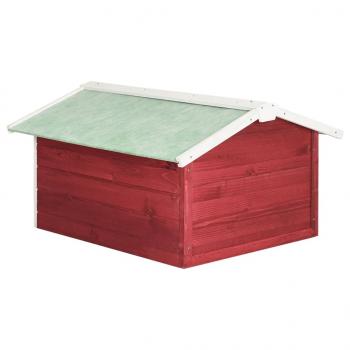 Roboter-Rasenmäher Garage 72x87x50 cm Rot Weiß Tannenholz