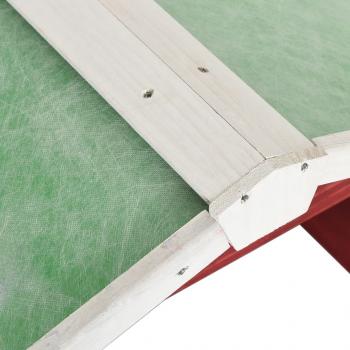 Roboter-Rasenmäher Garage 72x87x50 cm Rot Weiß Tannenholz
