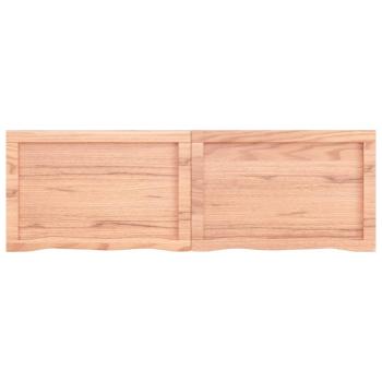 Wandregal Hellbraun 120x40x(2-4) cm Massivholz Eiche Behandelt