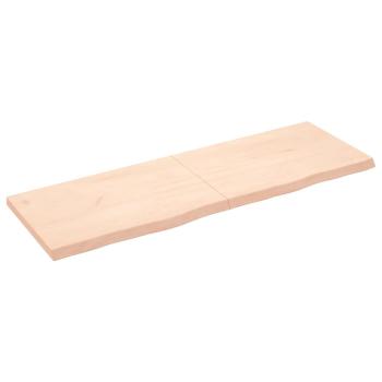 ARDEBO.de - Wandregal 180x60x(2-6) cm Massivholz Eiche Unbehandelt