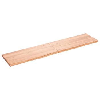 ARDEBO.de - Wandregal Hellbraun 180x40x(2-4) cm Massivholz Eiche Behandelt
