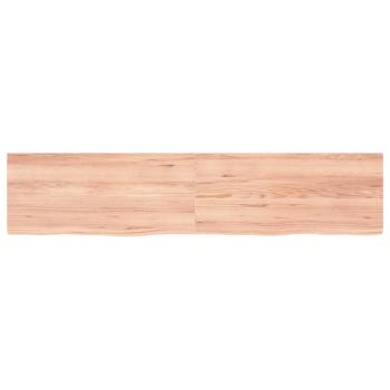 Wandregal Hellbraun 180x40x(2-4) cm Massivholz Eiche Behandelt