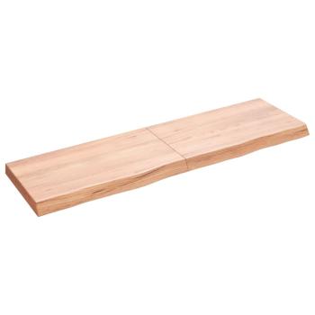 ARDEBO.de - Wandregal Hellbraun 140x40x(2-6) cm Massivholz Eiche Behandelt