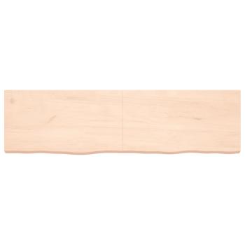 Wandregal 180x50x(2-6) cm Massivholz Eiche Unbehandelt