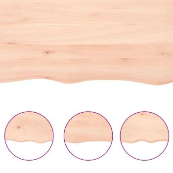 Wandregal 220x60x(2-6) cm Massivholz Eiche Unbehandelt
