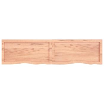 Wandregal Hellbraun 160x40x(2-6) cm Massivholz Eiche Behandelt