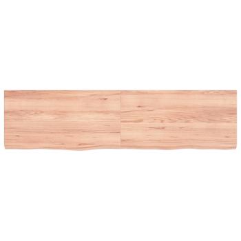ARDEBO.de - Wandregal Hellbraun 120x30x(2-4) cm Massivholz Eiche Behandelt