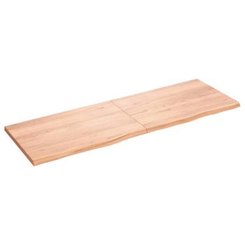 ARDEBO.de - Wandregal Hellbraun 180x60x(2-4) cm Massivholz Eiche Behandelt