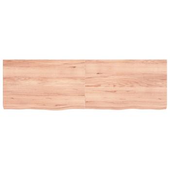 Wandregal Hellbraun 160x50x(2-6) cm Massivholz Eiche Behandelt