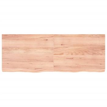 Wandregal Hellbraun 160x60x(2-6) cm Massivholz Eiche Behandelt