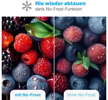 Bomann Stand Gefrierschrank GS 7343, dunkle Edelstahl-Optik, 54 cm breit, Schnellgefrierfunktion, 161 L, Total No Frost, 3 Gefrierschubladen