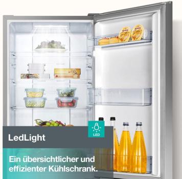 Gorenje NRK418ECS4 Kühl-Gefrierkombination, grau, 256L, 55cm breit, LED Beleuchtung, NoFrost Plus *ANGEBOT*