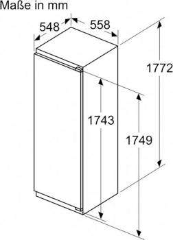 Neff KI2822FE0 N50 Einbaukühlschrank weiß, 280 L, Nischenhöhe 177,5 cm, Festtürtechnik, mit Gefrierfach, Super Cooling, Vario Zone *ANGEBOT*