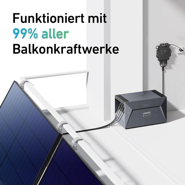 Anker SOLIX Solarbank E1600 Batteriespeicher mit 6000 Ladezyklen, LiFeP04, MC4, 1600Wh (A17C03A1)