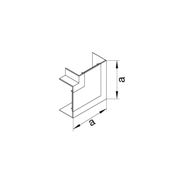 Hager BR652105H9016 Flachwinkel, 68x210mm, verkehrsweiß
