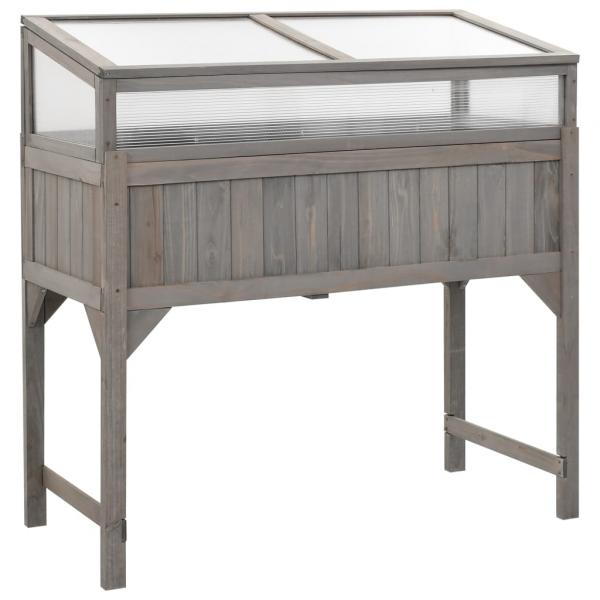 ARDEBO.de - Hochbeet mit Gewächshaus 110x54x120 cm Massivholz Tanne