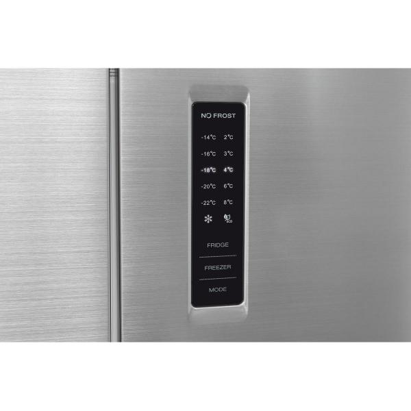 Exquisit MD365-125-040D Side-by-Side Kombination Multidoor, 85,7 cm breit, 362 L, No Frost, Schnellgefrieren, LED Beleuchtung, inoxlook