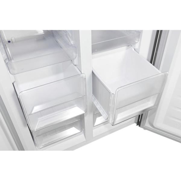Exquisit MD365-125-040D Side-by-Side Kombination Multidoor, 85,7 cm breit, 362 L, No Frost, Schnellgefrieren, LED Beleuchtung, inoxlook