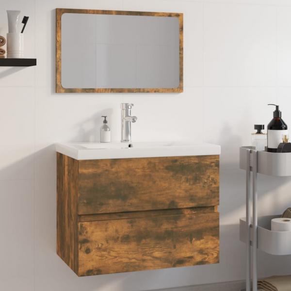 ARDEBO.de - Badmöbel-Set Räuchereiche Holzwerkstoff