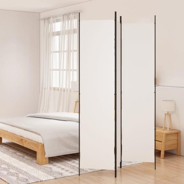 ARDEBO.de - 3-tlg. Paravent Weiß 150x220 cm Stoff