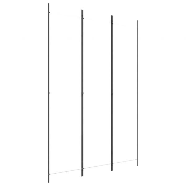 3-tlg. Paravent Weiß 150x220 cm Stoff