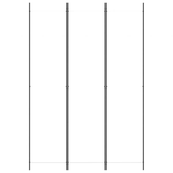 3-tlg. Paravent Weiß 150x220 cm Stoff