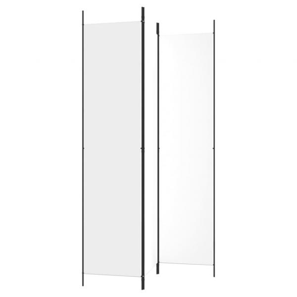 3-tlg. Paravent Weiß 150x220 cm Stoff
