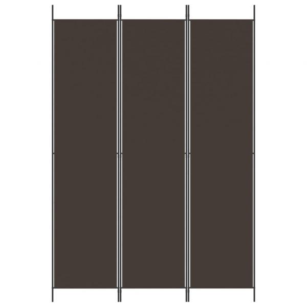 3-tlg. Paravent Braun 150x220 cm Stoff