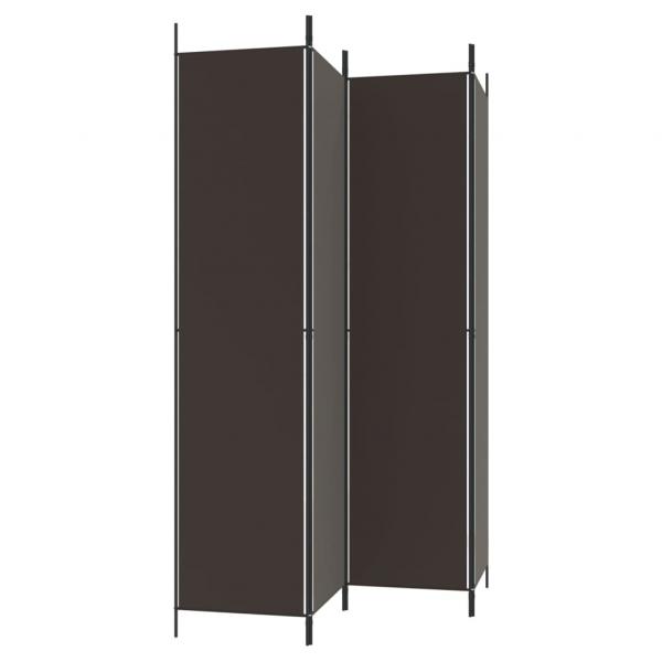  4-tlg. Paravent Braun 200x220 cm Stoff
