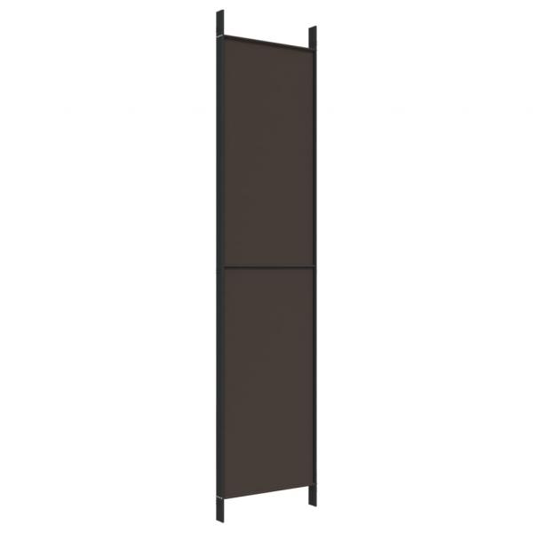  4-tlg. Paravent Braun 200x220 cm Stoff
