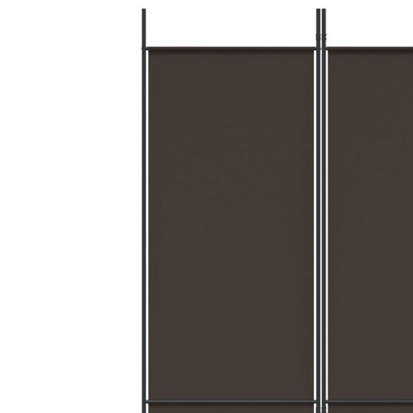  4-tlg. Paravent Braun 200x220 cm Stoff
