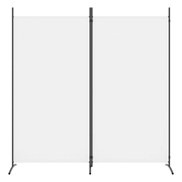  2-tlg. Paravent Weiß 175x180 cm Stoff