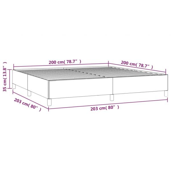 Bettgestell Hellgrau 200x200 cm Stoff