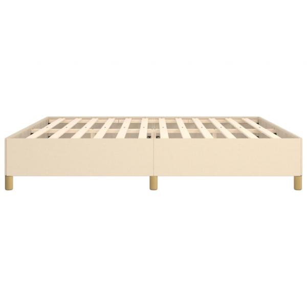 Bettgestell Creme 200x200 cm Stoff