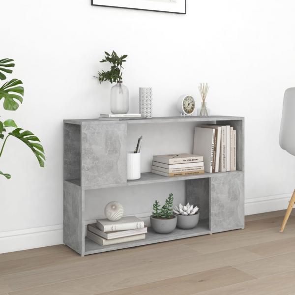 ARDEBO.de - Bücherregal Betongrau 100x24x63 cm Holzwerkstoff