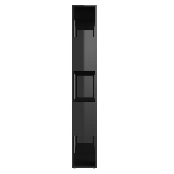 ARDEBO.de - Bücherregal Raumteiler Hochglanz-Schwarz 80x24x155cm