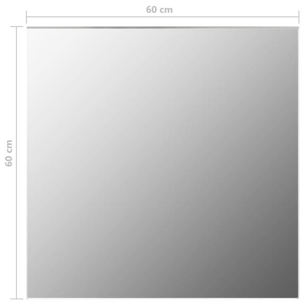 Wandspiegel mit LED-Beleuchtung Quadratisch Glas 