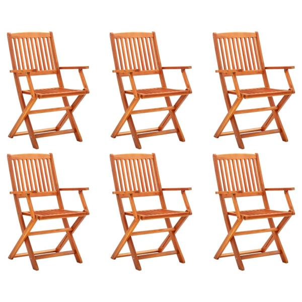 ARDEBO.de - Klappbare Gartenstühle 6 Stk. Massivholz Eukalyptus
