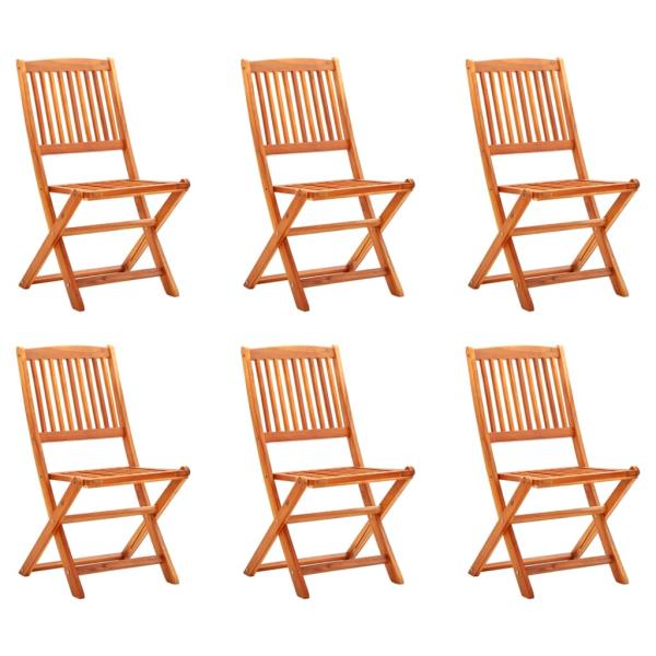 ARDEBO.de - Klappbare Gartenstühle 6 Stk. Massivholz Eukalyptus