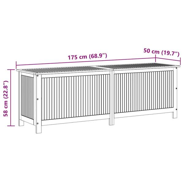 Garten-Aufbewahrungsbox 175x50x58 cm Massivholz Akazie