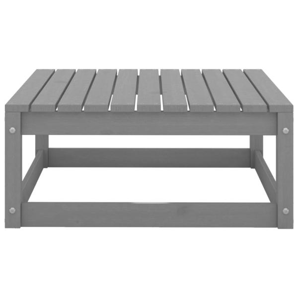 6-tlg. Garten-Lounge-Set Grau Massivholz Kiefer