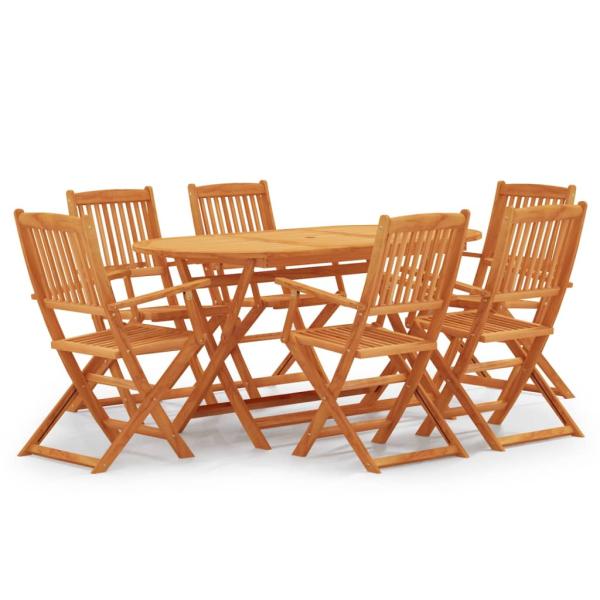 ARDEBO.de - 7-tlg. Garten-Essgruppe Klappbar Massivholz Eukalyptus 
