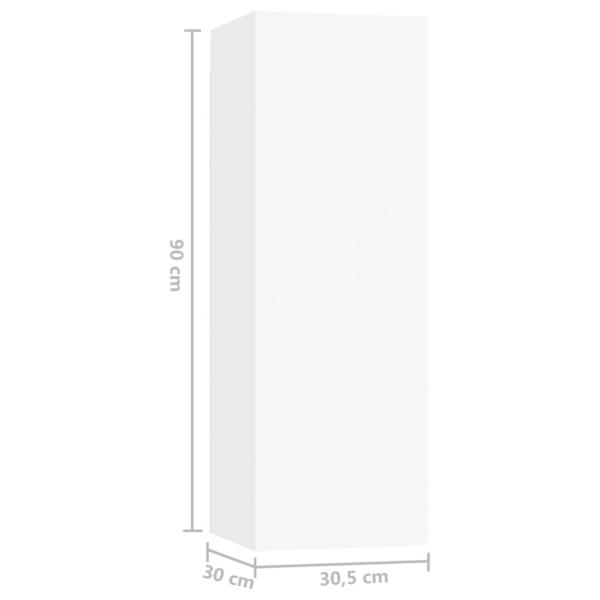 4-tlg. TV-Schrank-Set Weiß Holzwerkstoff