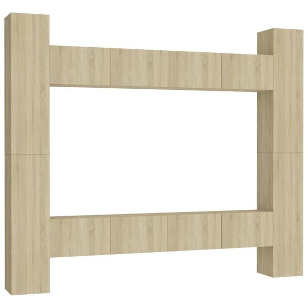 8-tlg. TV-Schrank-Set Sonoma-Eiche Holzwerkstoff