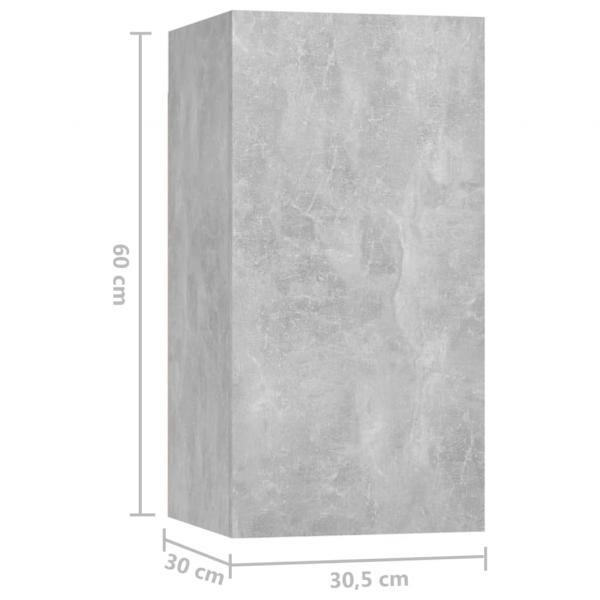 9-tlg. TV-Schrank-Set Betongrau Holzwerkstoff
