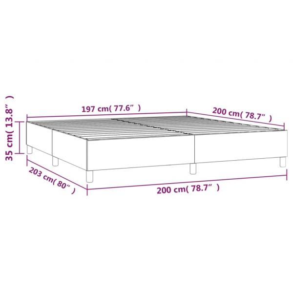 Bettgestell Hellgrau 200x200 cm Stoff