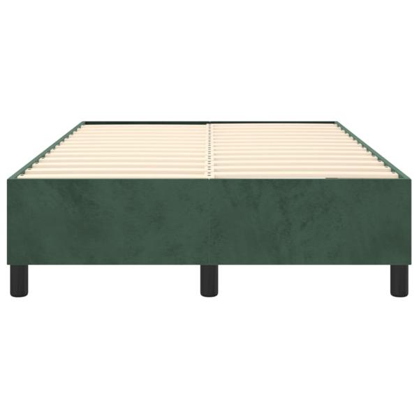 Boxspringbett Dunkelgrün 120x200 cm Samt