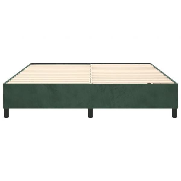 Boxspringbett Dunkelgrün 160x200 cm Samt