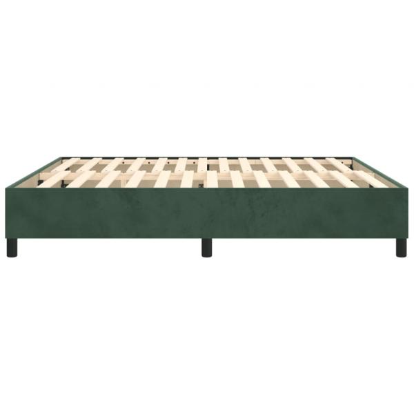Boxspringbett Dunkelgrün 160x200 cm Samt