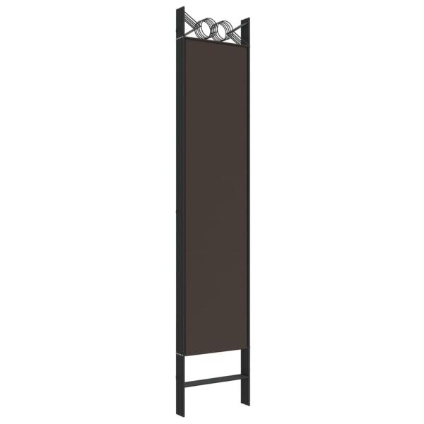 ARDEBO.de - 5-tlg. Paravent Braun 200x200 cm Stoff